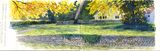 Tissington Village Sketch, watercolour in moleskine sketchbook