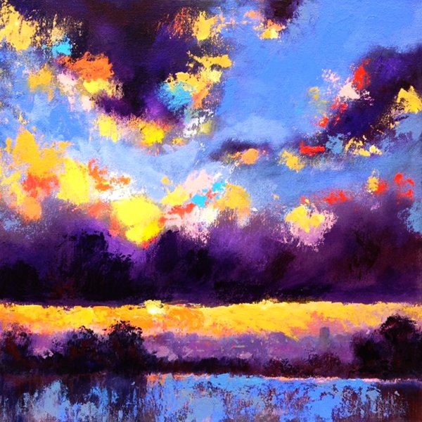 Misty Evening, Acrylics on Canvas SOLD