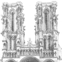 Drawing of Laon Cathedral