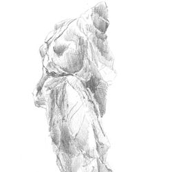 Neried with arm aloft