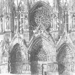 Drawing of Reims Cathedral