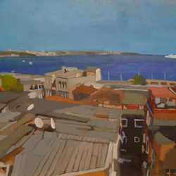 The Bosphoros from the Terrace of the Metropolis Hostel SOLD