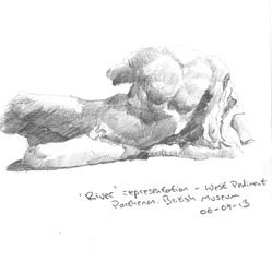 River representation; West Pediment, Parthenon