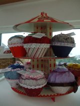 Cup cake pin cushions