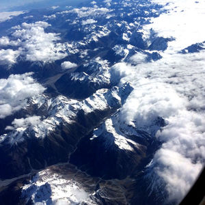 The Mount Cook range from the Air