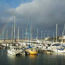 Rainbow over King Point Marina