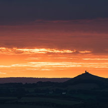Afterglow behind Brentor