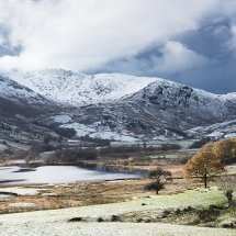 Snow shower over Wetherlam