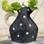 No 2 - Pewter & creamware jug with handle