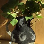 No 4 - Two-tone grey jug with large cloudy swirls