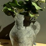 No 3 - Cloudy grey jug with light wispy swirls