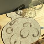 No 3 - Oat coloured vase with mocha swirls - 2D