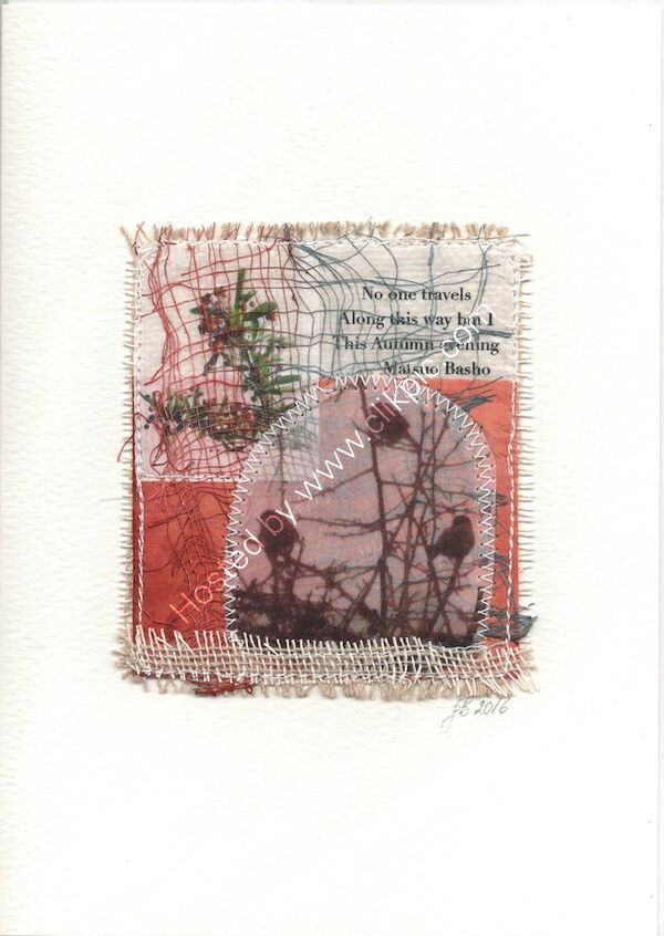 Hawthorn and sparrow card