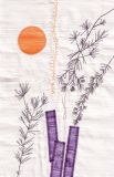 Walking in Rowberrow Warren (Wabi Sabi fabric  textile)