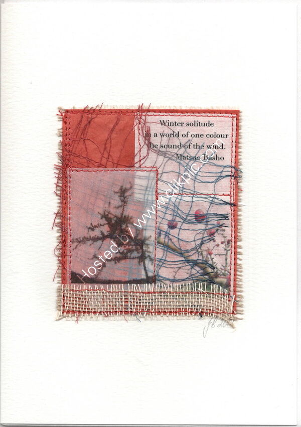 Winter solitude haiku card