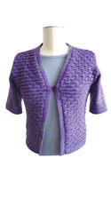 Designer machine knitted shrug using Viscose / linen yarn