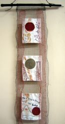 Close up of  "Wabi Sabi 1" wall hanging