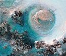 The Shallow £595 impressionist, textural, landscape, seascape, ocean, art, contemporary, crab, Cornwall