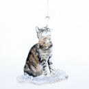 Dropping In £1.75 tabby cat, cat lovers card, happy birthday, best friend, watercolor card, large, thick, for her, cute, pet, pretty, for sister, wife