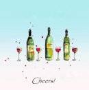 'Cheers' Greeting Card £1.75 greeting, card, watercolour, birthday, celebration, anniversary, drink, wine, contemporary, card