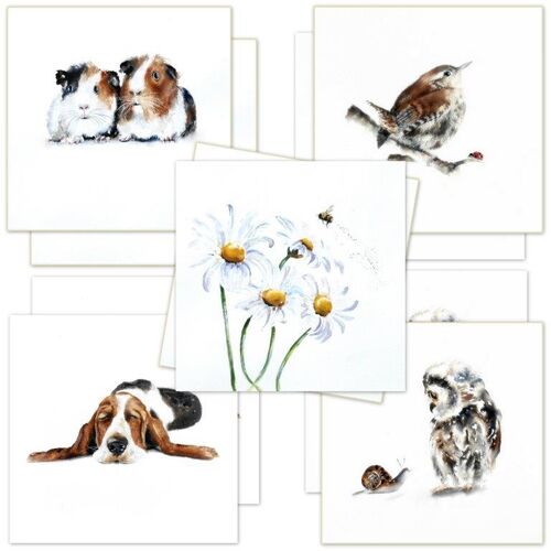 birthday cards, multi pack, thank you, gift, card for her, wife, mum, mother, dad, Greeting Card, art, love, friendship,rother,