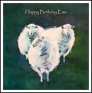 'Happy Birthday Ewe' Greeting Card £1.75 greeting, card, watercolour, farmyard, farm, sheep, Easter, birthday, celebration, anniversary, art, birthday