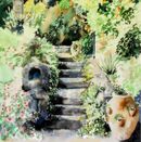Lemon Tree £1.75 French theme, greeting card, happy birthday, country garden card, art card, watercolor, rustic landscape, France