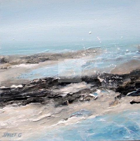 seascape, textural, contemporary, art, sea, textural, landscape, impressionist
