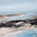 Ocean Blue £295 seascape, textural, contemporary, art, sea, textural, landscape, impressionist