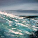 Rising of the Wave £395 impressionist, textural, landscape, seascape, ocean, art, contemporary
