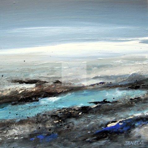 impressionist, textural, landscape, seascape, ocean, art, contemporary