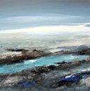 Rock Pool £295 impressionist, textural, landscape, seascape, ocean, art, contemporary