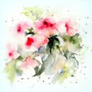 Roses £1.75 Roses, greeting card, for my mum, Floral card, art card, card with flowers, get well soon, with sympathy card, thinking of you, watercolor card, happy birthday, mum