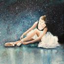 'Slippers' £1.75 ballet, birthday, female, child, contemporary, art, ballet, ballerina, greetings, card