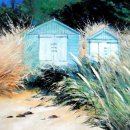 'Two Beach Huts' Greeting Card £1.75