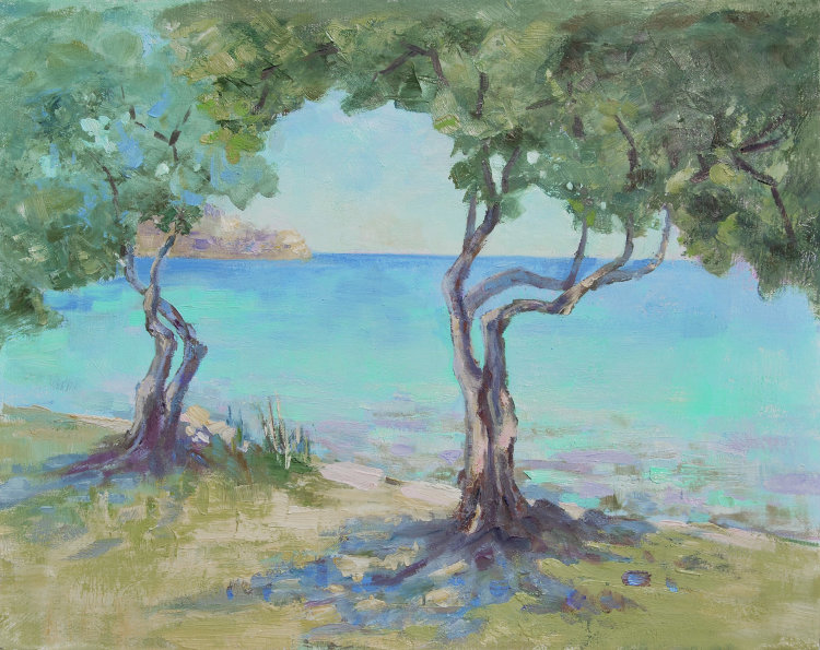 Through the olive trees