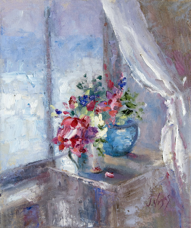 Flowers by my Studio Window.