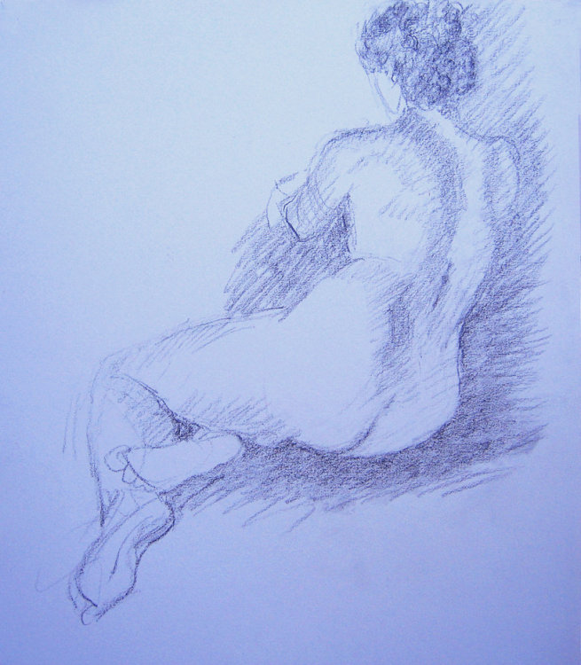 Sitting model - back view