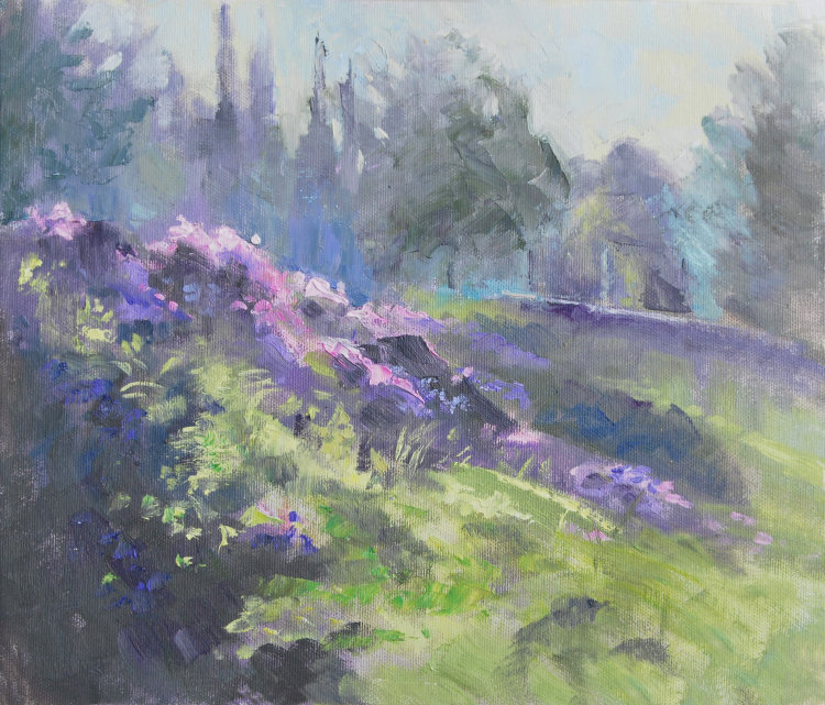 Bank of cyclamen. Corfu