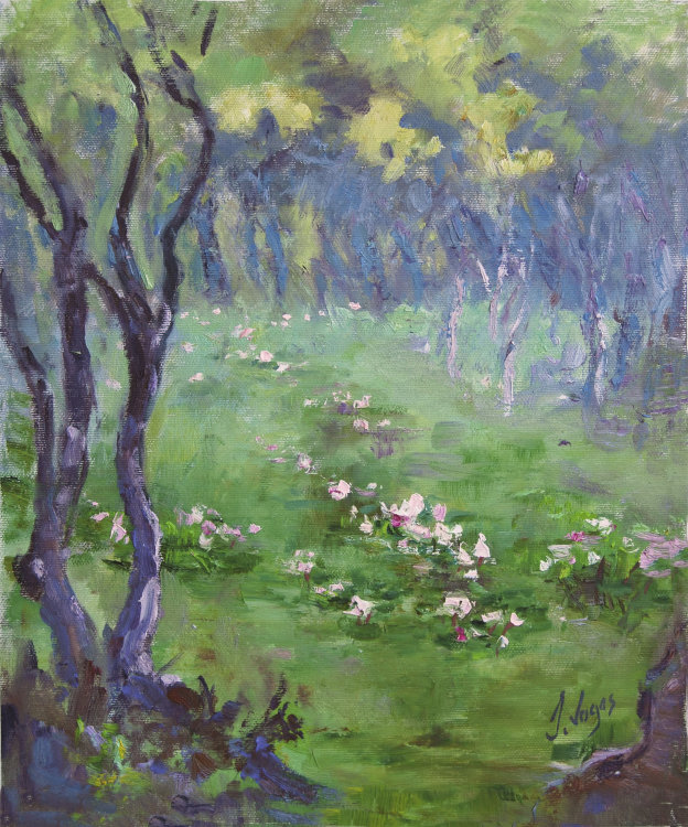 Glade of peonies