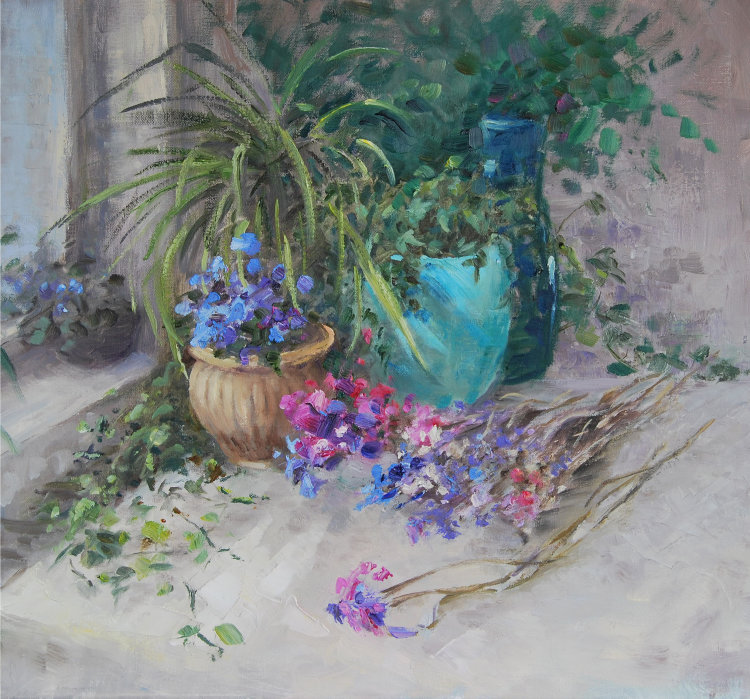 Plants taking over the kitchen table