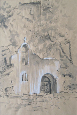 Chapel by the Lake, Agios Nikolaos,Crete.1971