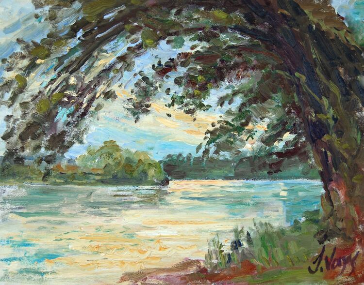 River at Nachermuhle. Lottstetten