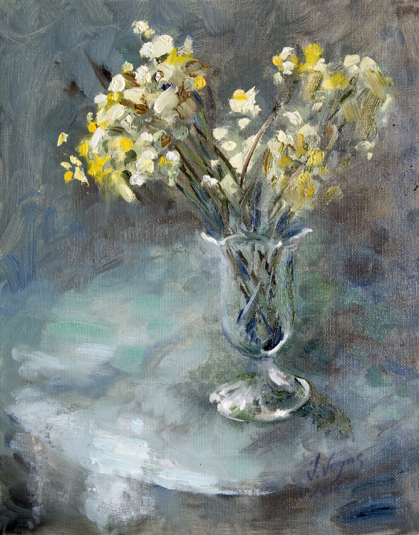 Wild narcissus in Glass