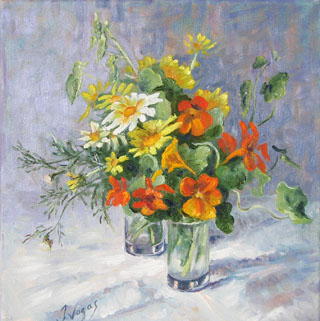 Nastursiums and Daisies