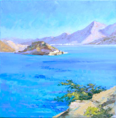 Spinalonga from Vrouhas.Crete