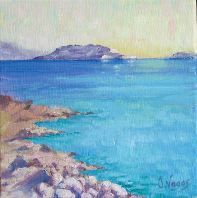 Venetian fortress of Spinalonga from Siflichi, Crete