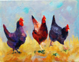 We Three Chicks Acrylic 11x14