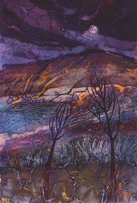 Moon Rising: Winter Trees