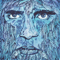 Green Man 1, Drypoint, series of 25, 17 x 18cm